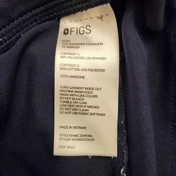 FIGS NAVY ZAMORA JOGGER SCRUB PANTS SIZE XL/P - Picture 8 of 8